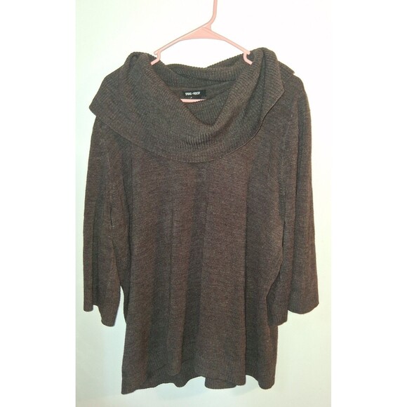 Spring & Mercer Brown 3/4 Sleeve Cowl Neck Sweater Sz 2X - Picture 1 of 2